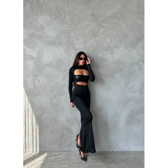 213830 black Evening dress