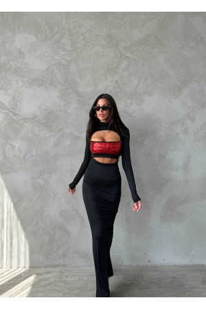 213832 TOPTAN SİYAH ABİYE