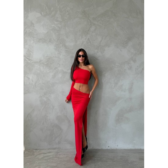 213843 red Evening dress