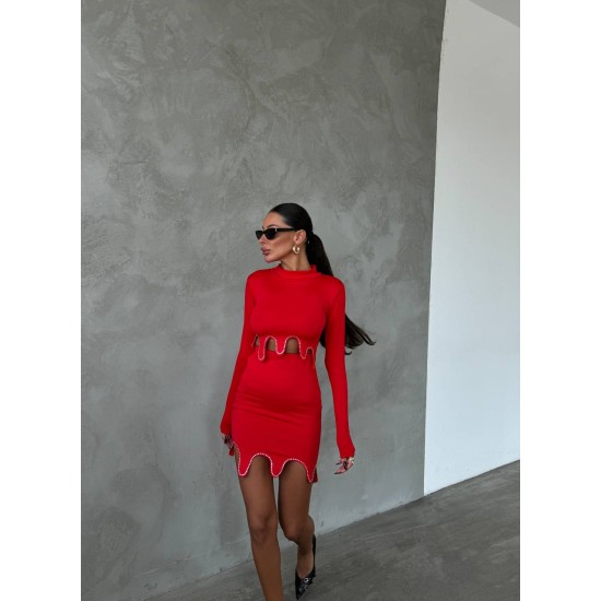 213847 red Skirt