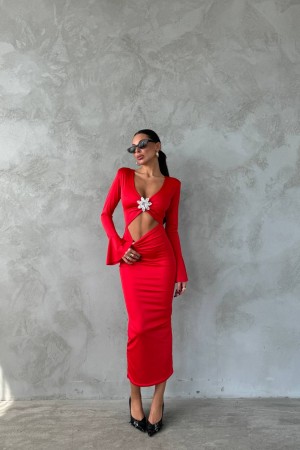 213862 red DRESS