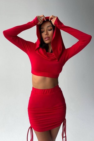 213890 TOPTAN KIRMIZI ETEK TAKIM