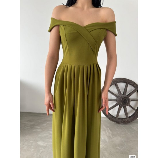 213921 GREEN Evening dress