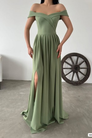 213922 Water is green Evening dress