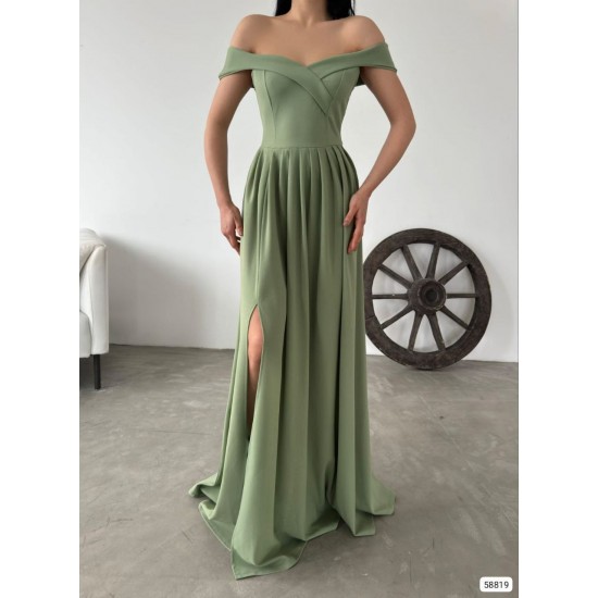 213922 Water is green Evening dress