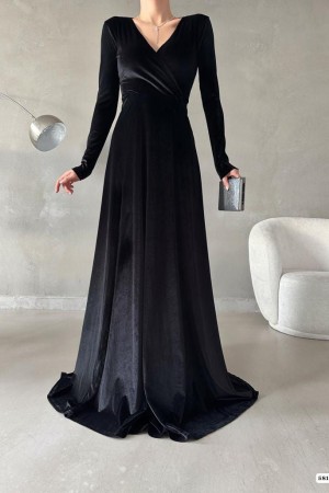 213926 TOPTAN SİYAH ELBİSE