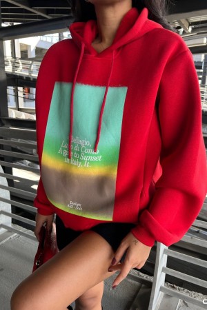 214005 TOPTAN KIRMIZI SWEAT