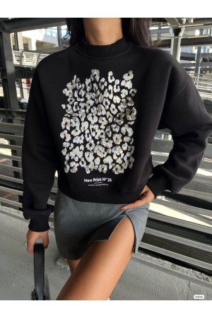 214026 TOPTAN SİYAH SWEAT