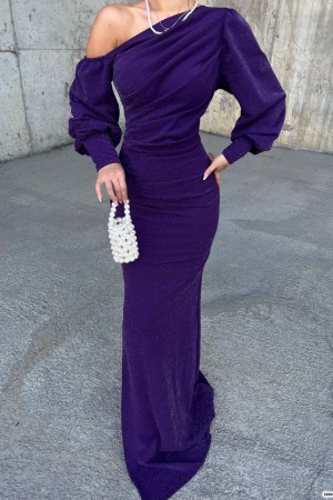 214033 purple Evening dress