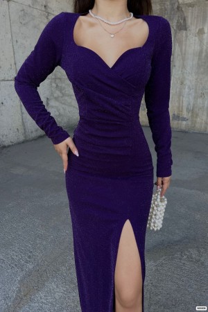 214038 purple Evening dress
