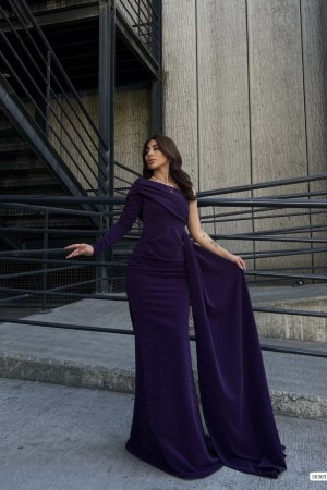 214045 purple Evening dress