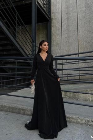 214052 black Evening dress