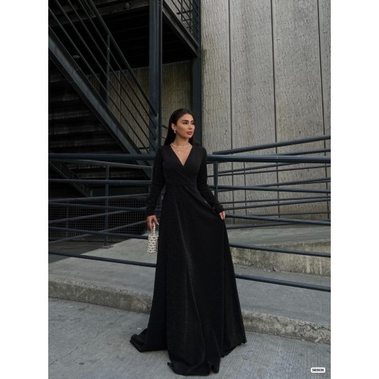 214052 black Evening dress