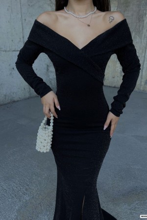 214057 TOPTAN SİYAH ABİYE