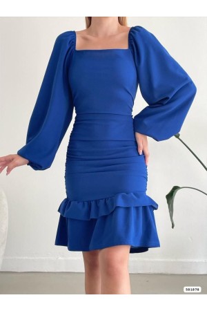 214085 TOPTAN SAKS ELBİSE
