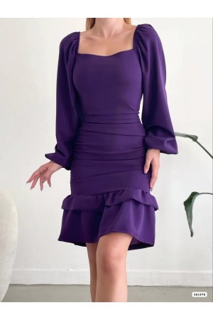214087 TOPTAN MOR ELBİSE