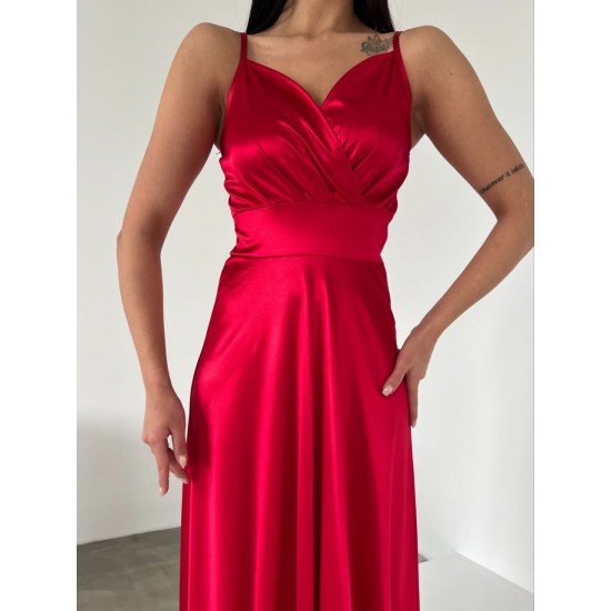 214102 red Evening dress
