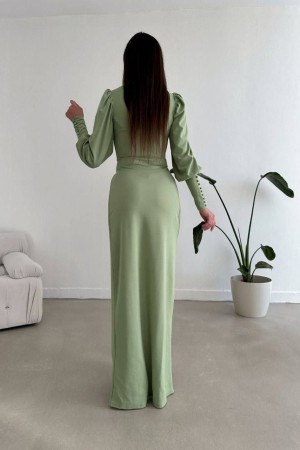 214125 Water is green Evening dress
