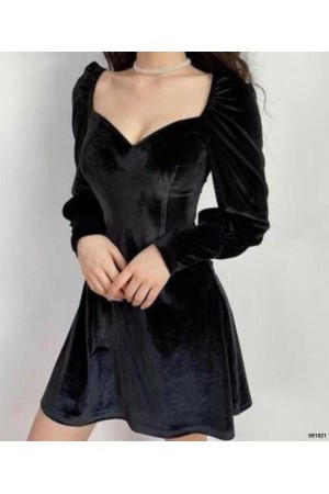 214133 TOPTAN SİYAH ELBİSE