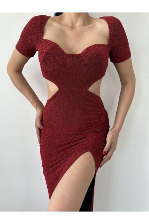 214143 TOPTAN BORDO ABİYE