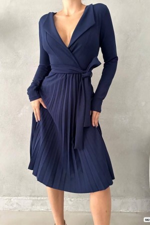 214173 Navy blue DRESS
