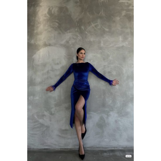 214175 Navy blue DRESS