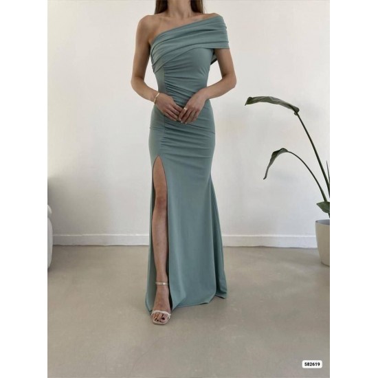 214183 Water is green Evening dress