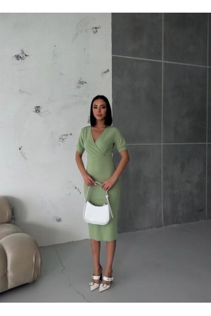 214200 TOPTAN SU YEŞİL ELBİSE