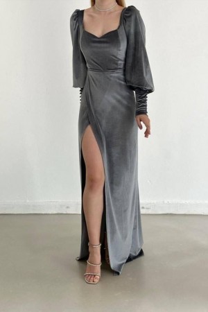 214207 Grey Evening dress