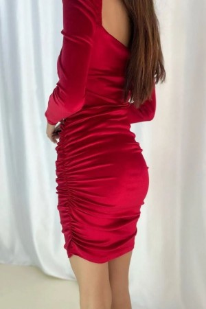 214210 TOPTAN BORDO ABİYE