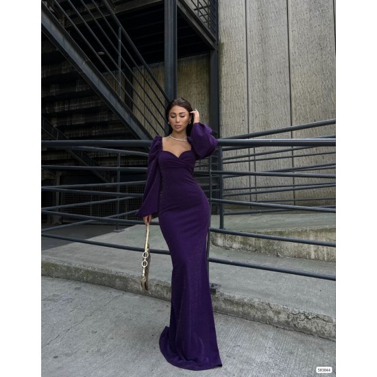 214222 purple Evening dress