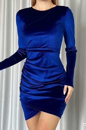 214227 TOPTAN LACİVERT ELBİSE