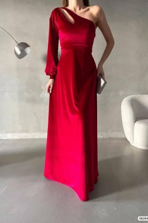 214240 red Evening dress