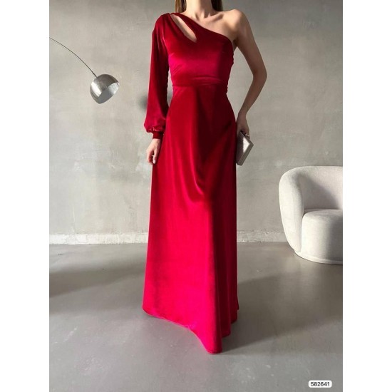 214240 red Evening dress