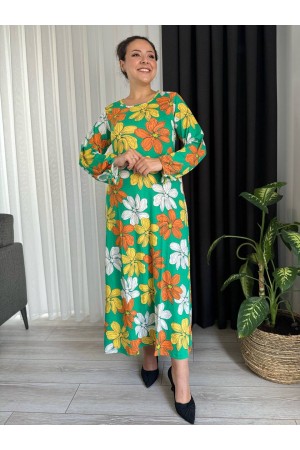 214323 TOPTAN DESENLİ ELBİSE