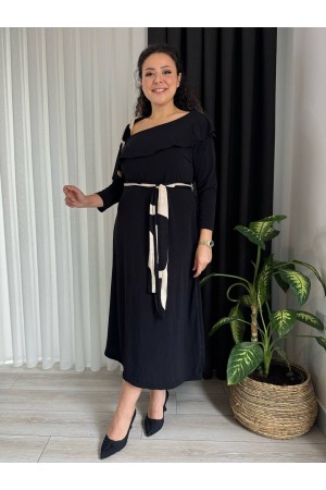 214332 TOPTAN SİYAH ELBİSE