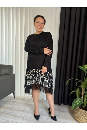 214350 TOPTAN SİYAH ELBİSE