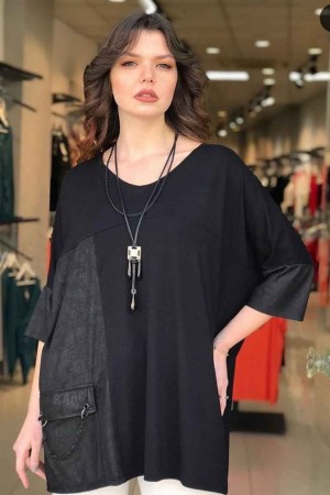 214355 TOPTAN SİYAH BLUZ