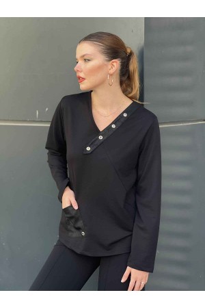 214356 TOPTAN SİYAH BLUZ