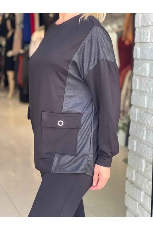 214362 TOPTAN SİYAH BLUZ