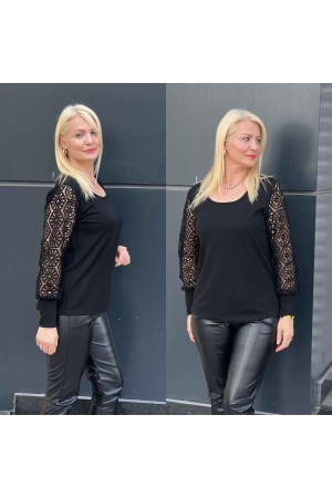 214363 TOPTAN SİYAH BLUZ