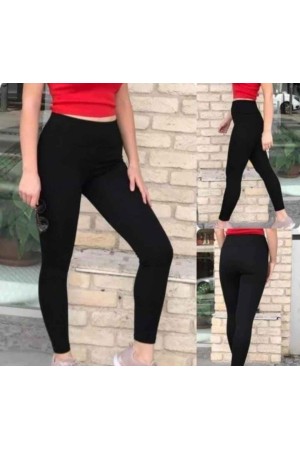 214364 TOPTAN SİYAH TAYT