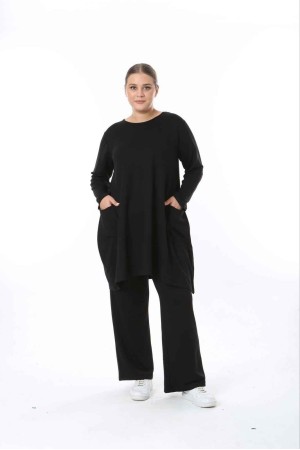 214427 TOPTAN SİYAH PANTOLON TAKIM