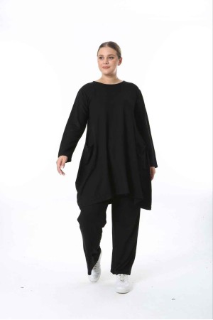 214443 TOPTAN SİYAH PANTOLON TAKIM