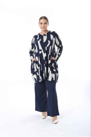 214445 TOPTAN DESENLİ PANTOLON TAKIM