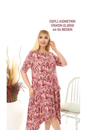 216091 TOPTAN DESENLİ ELBİSE