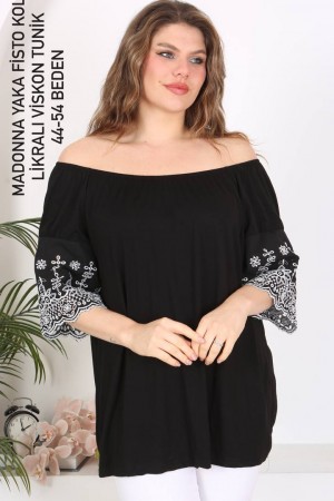 216102 TOPTAN SİYAH BLUZ