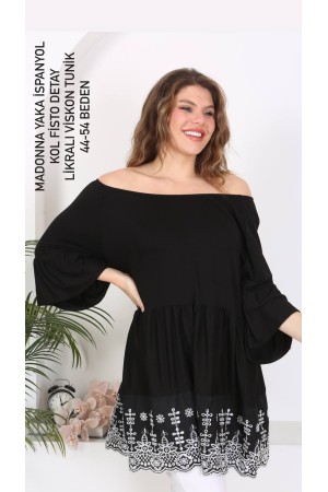 216107 TOPTAN SİYAH BLUZ