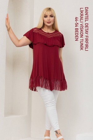 216119 TOPTAN BORDO BLUZ