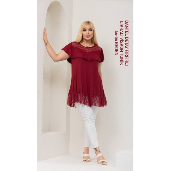 216119 TOPTAN BORDO BLUZ